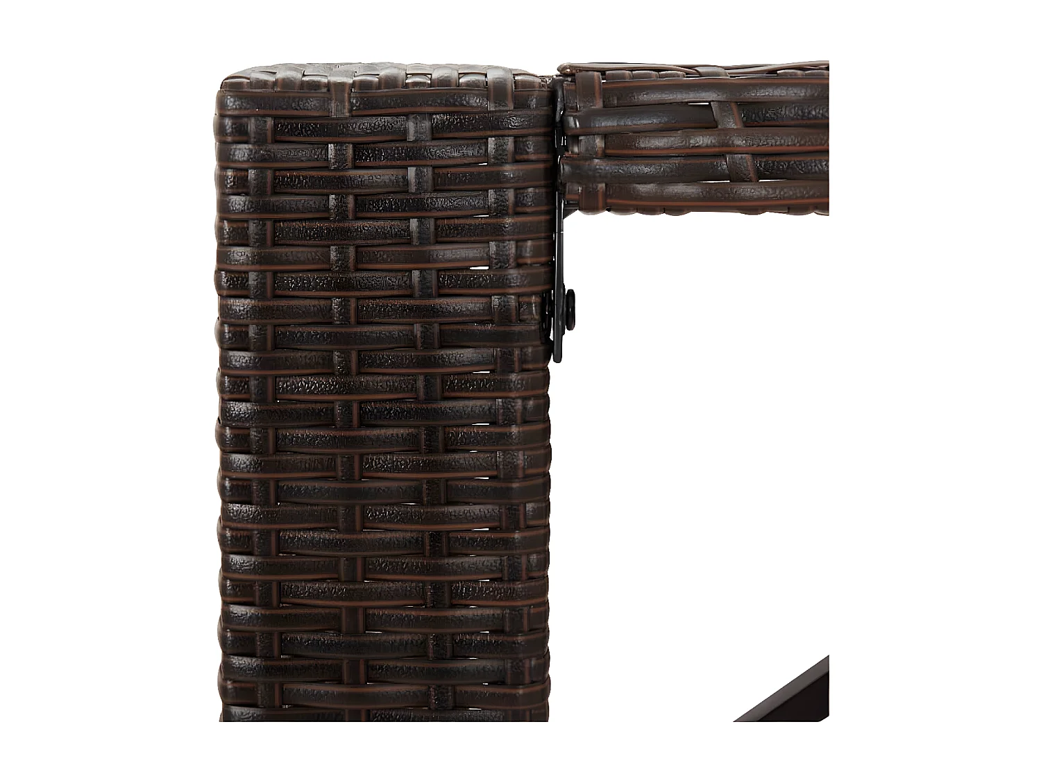 Lou  Bartafel met glazen blad 185x80x110 cm poly rattan bruin