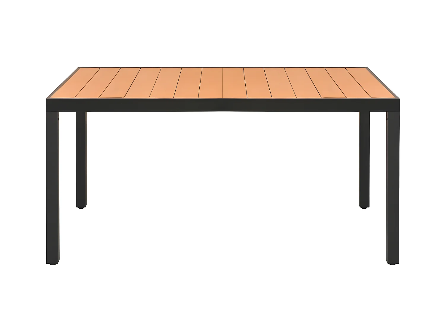 Valentin-Luc  Table de jardin Marron 150 x 90 x 74 cm Aluminium et WPC