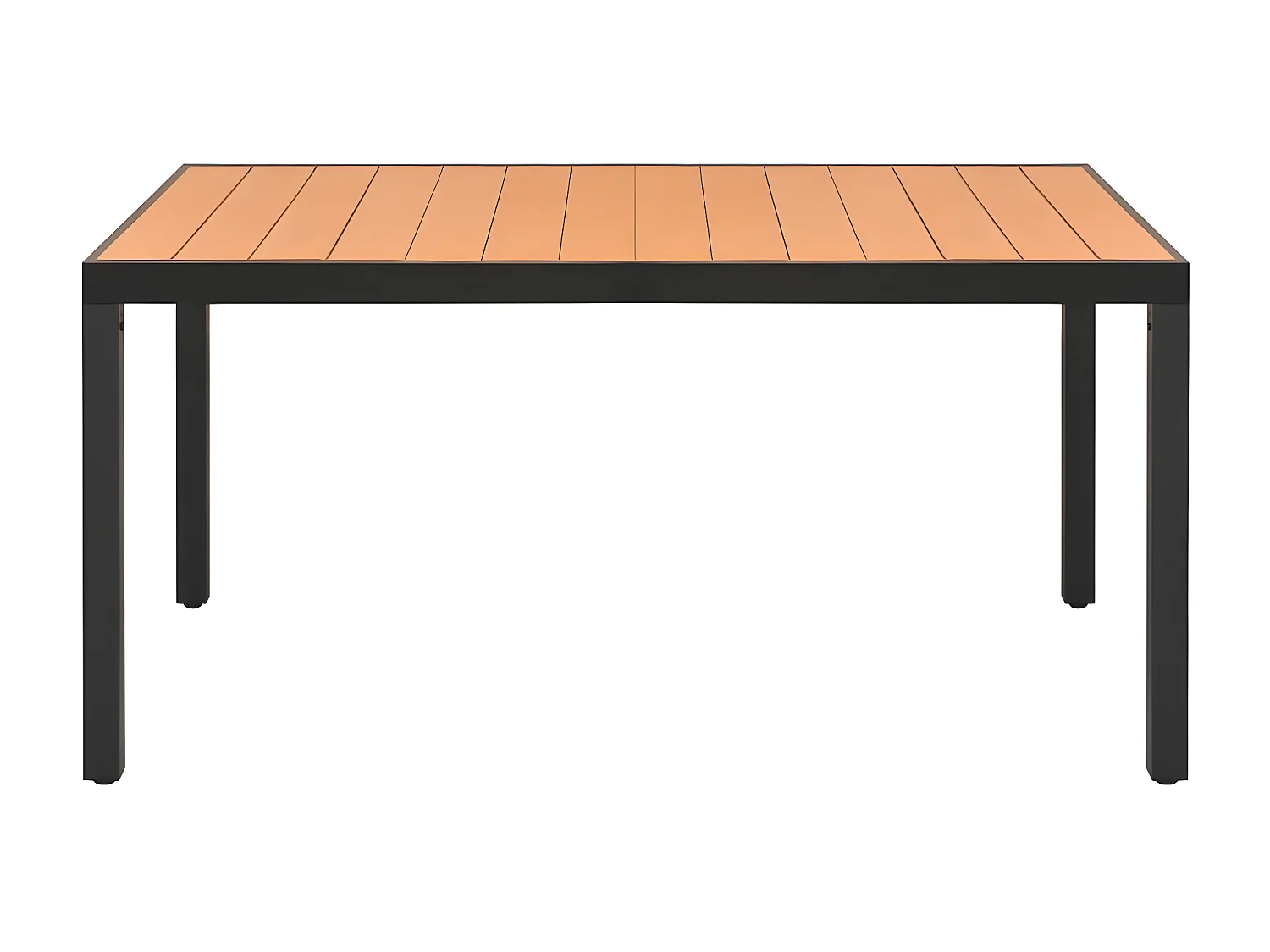 Valentin-Luc  Table de jardin Marron 150 x 90 x 74 cm Aluminium et WPC