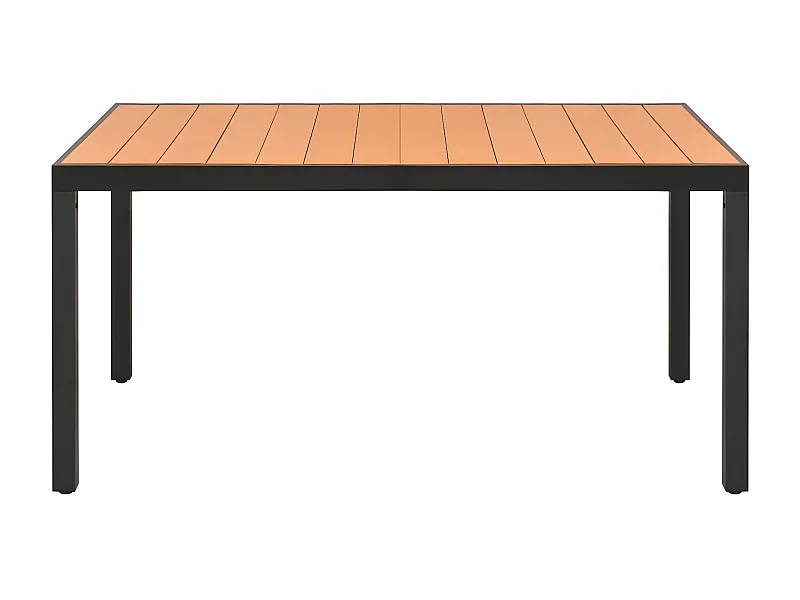Valentin-Luc  Table de jardin Marron 150 x 90 x 74 cm Aluminium et WPC
