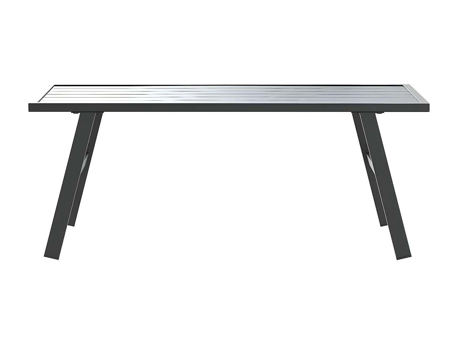 Garden Furniture -  Garten-Couchtisch Schwarz 90x45x35 cm Pulverbescchteter Stahl