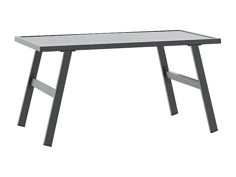 Garden Furniture -  Garten-Couchtisch Schwarz 90x45x35 cm Pulverbescchteter Stahl