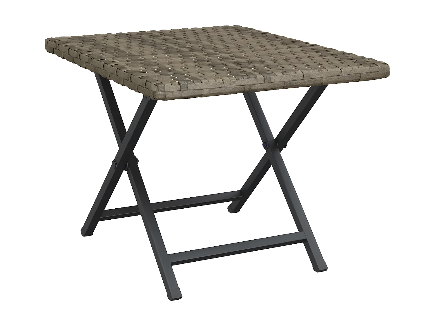 Sullivan  Tafel inklapbaar 45x35x32 cm poly rattan grijs