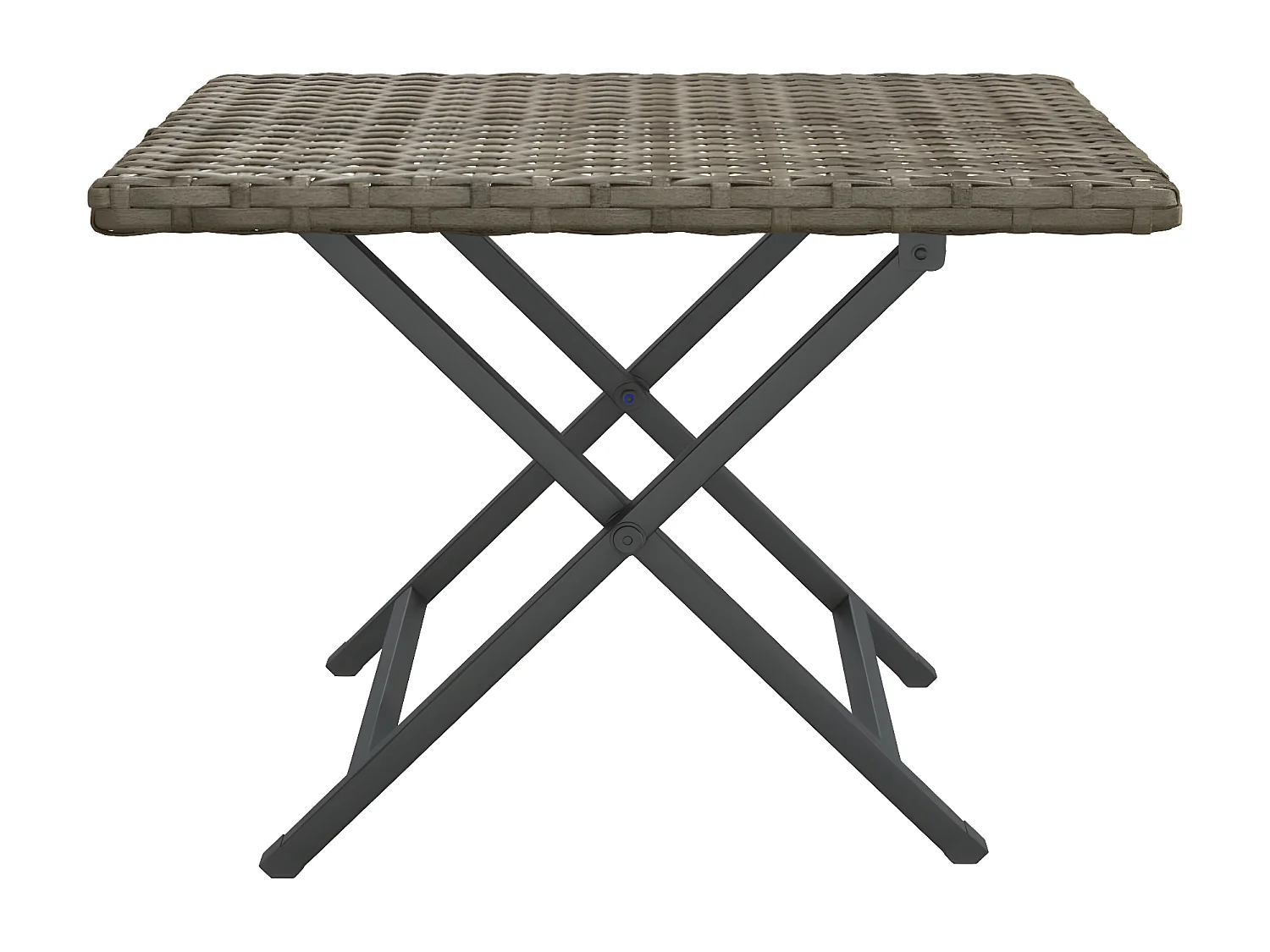 Sullivan  Tafel inklapbaar 45x35x32 cm poly rattan grijs