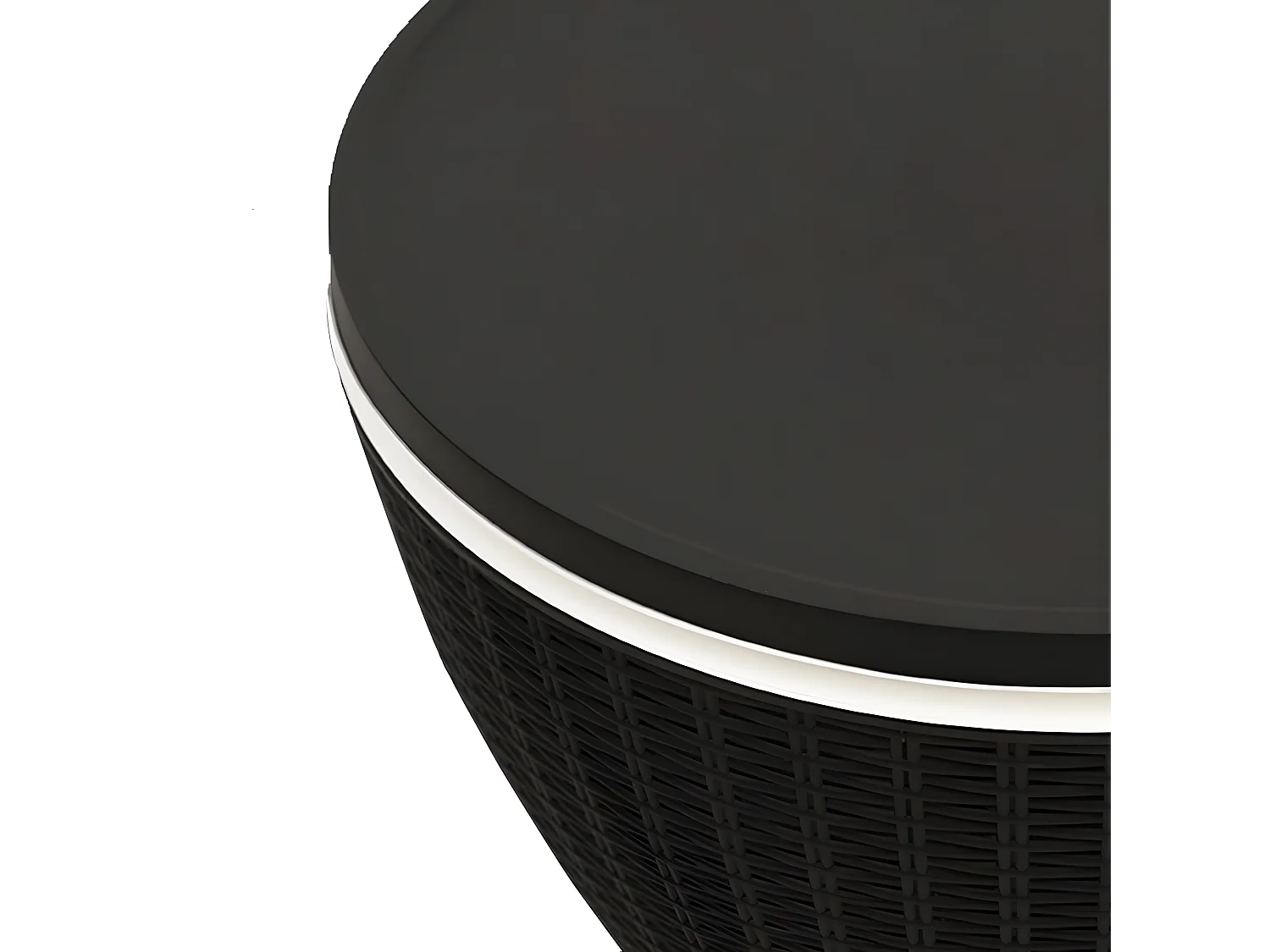 Pierre-Charles  3-in-1 Tisch mit Eiskühler Schwarz Polypropylen