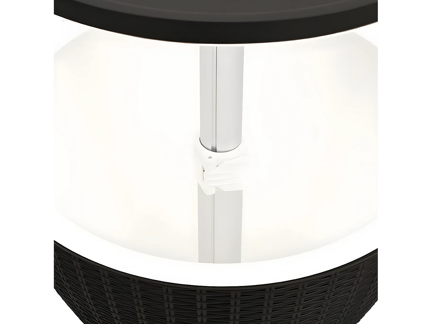 Pierre-Charles  3-in-1 Tisch mit Eiskühler Schwarz Polypropylen