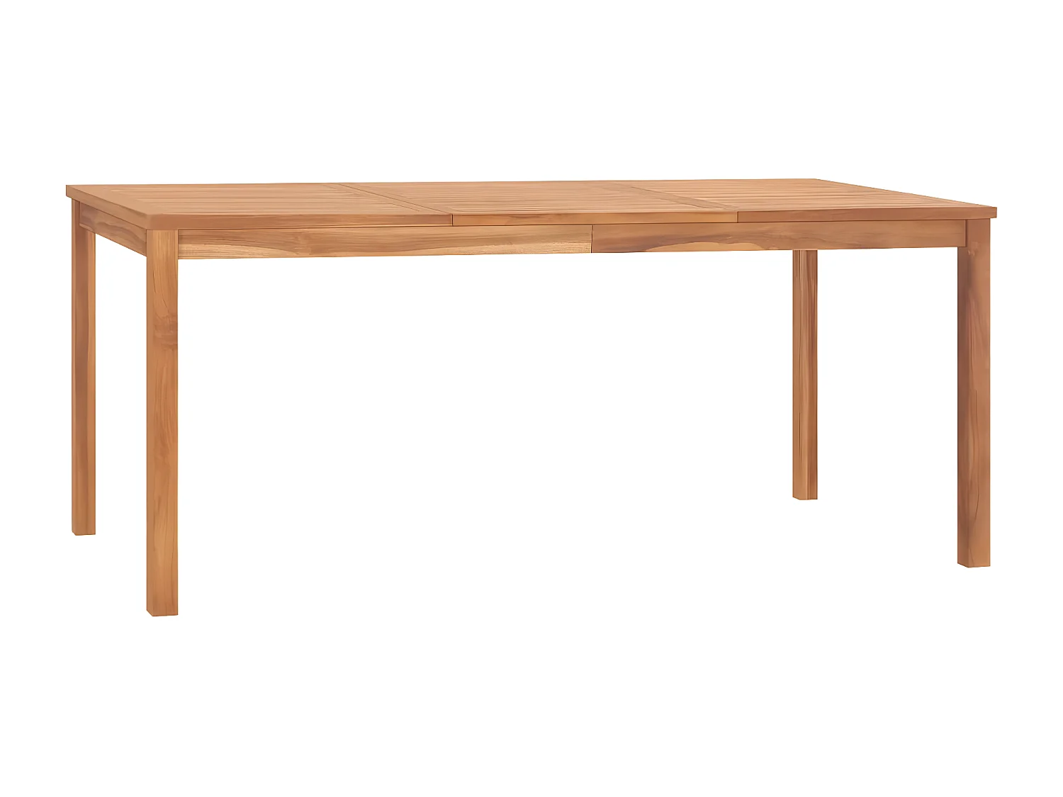 Yvlen  Garten-Esstisch 180x90x77 cm Massivholz Teak