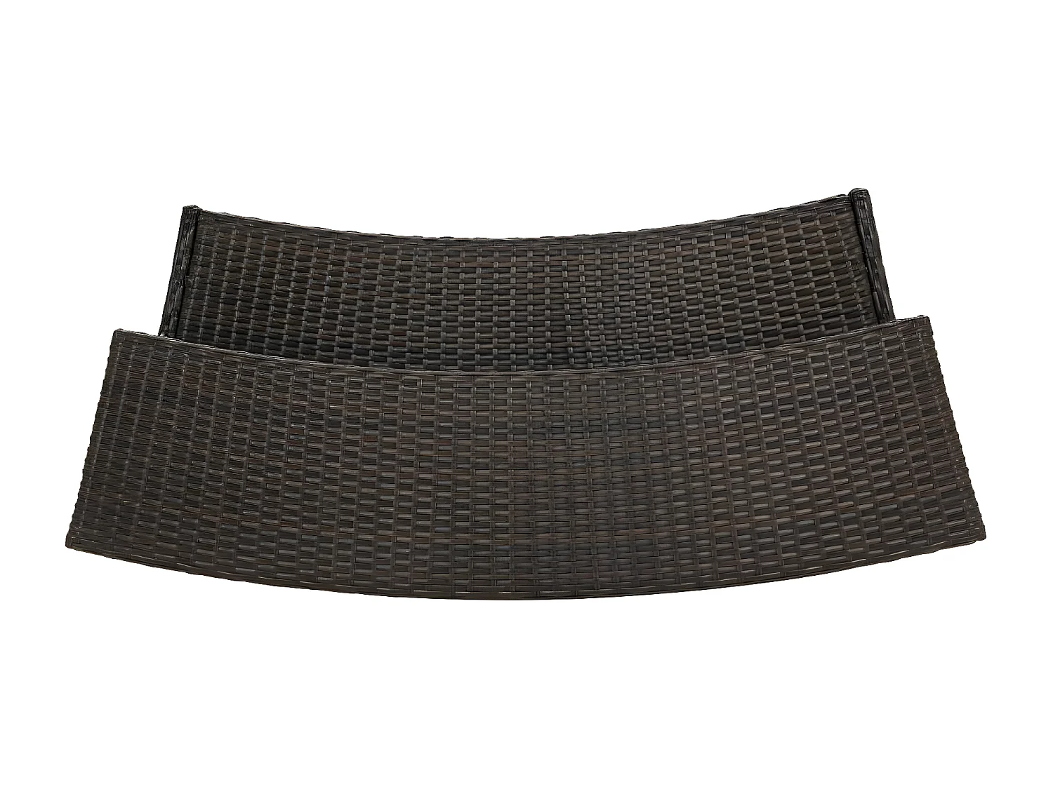 Farid  Mesa alta de jardín ratán sintético marrón 120x55x110 cm