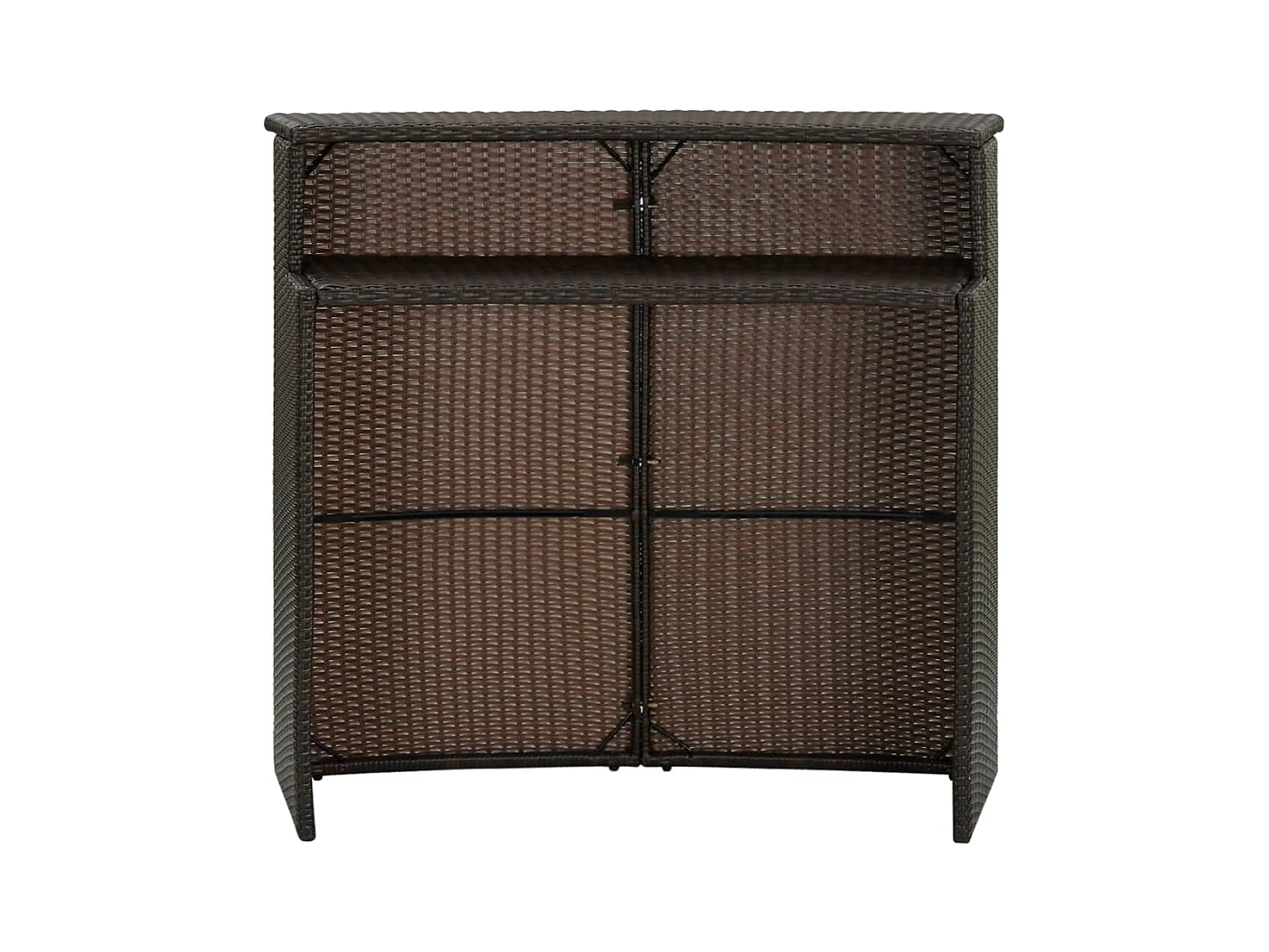 Farid  Table de bar de jardin Marron 120x55x110 cm Résine tressée