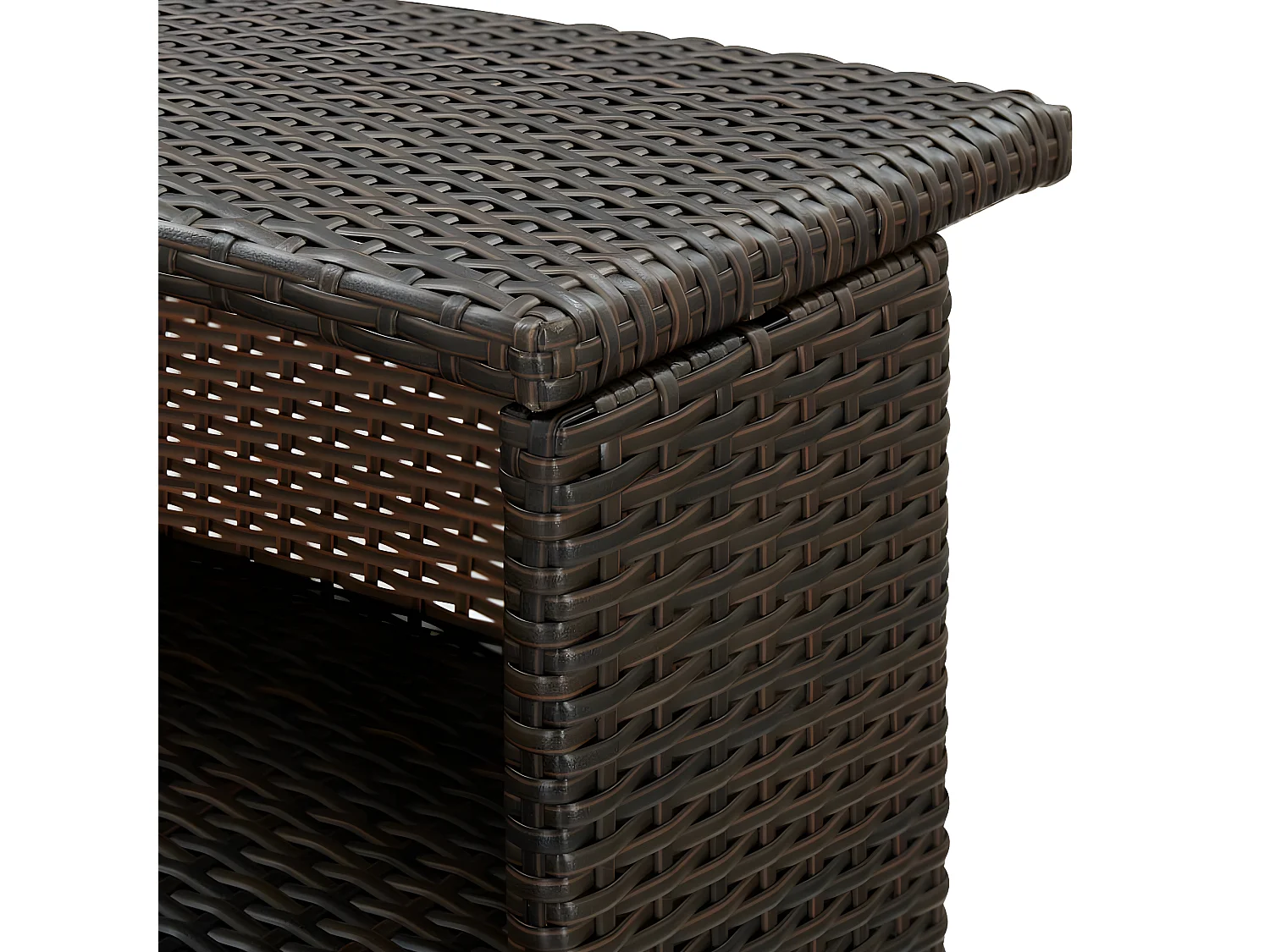 Farid  Table de bar de jardin Marron 120x55x110 cm Résine tressée