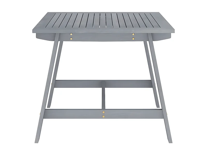 Rodney Blake  Table à dîner de jardin Gris 88x88x74 cm Bois d'acacia massif