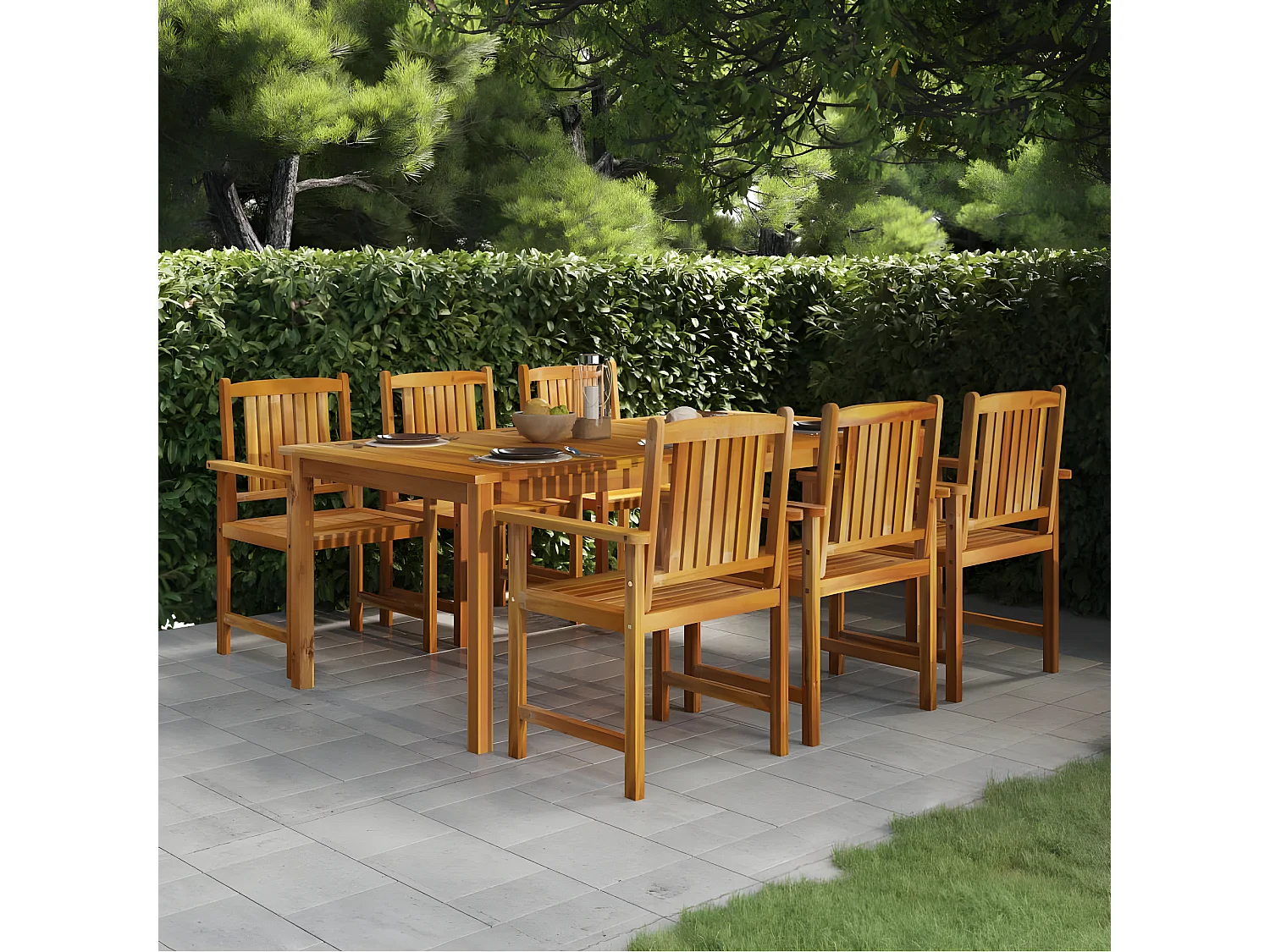 Mordric  Table de jardin 200x100x74 cm Bois d'acacia solide