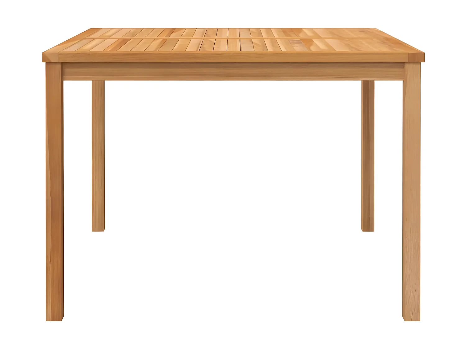 Yvlen  Table à dîner de jardin 110x110x77 cm Bois de teck solide