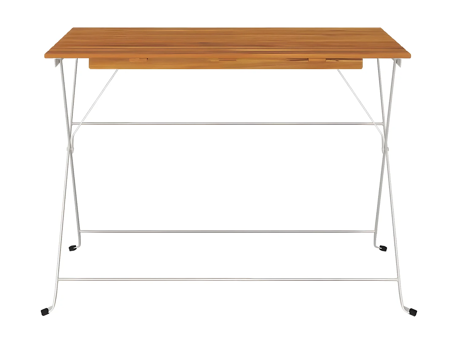 Marc-Joseph-Paul  Mesa de cafetería plegable madera acacia y acero 100x54x71 cm