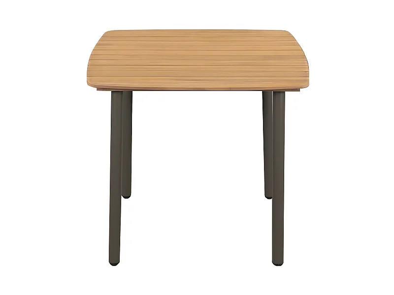 Hallord  Couchtisch 80x80x72 cm Massivholz Akazie und Stahl