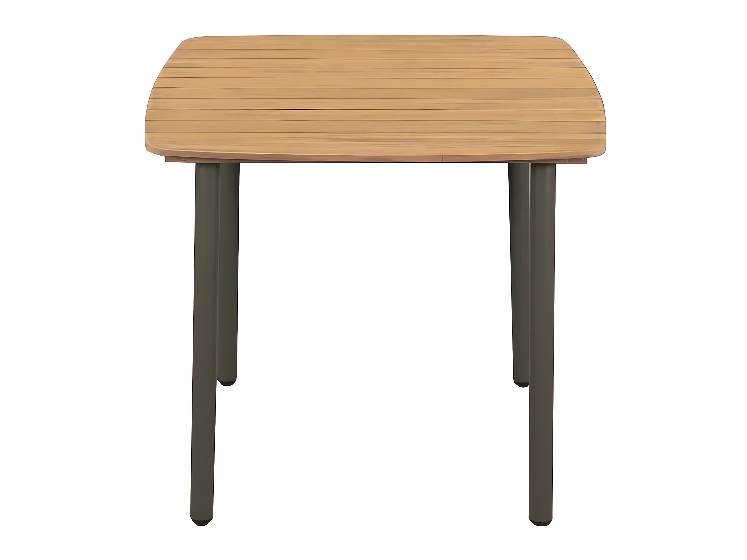 Hallord  Tuintafel 80x80x72 cm massief acaciahout en staal
