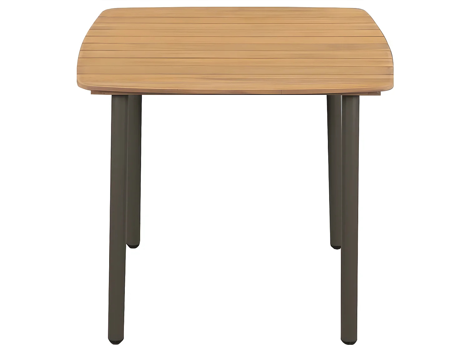 Hallord  Table de jardin 80 x 80 x 72 cm Bois d'acacia solide et acier