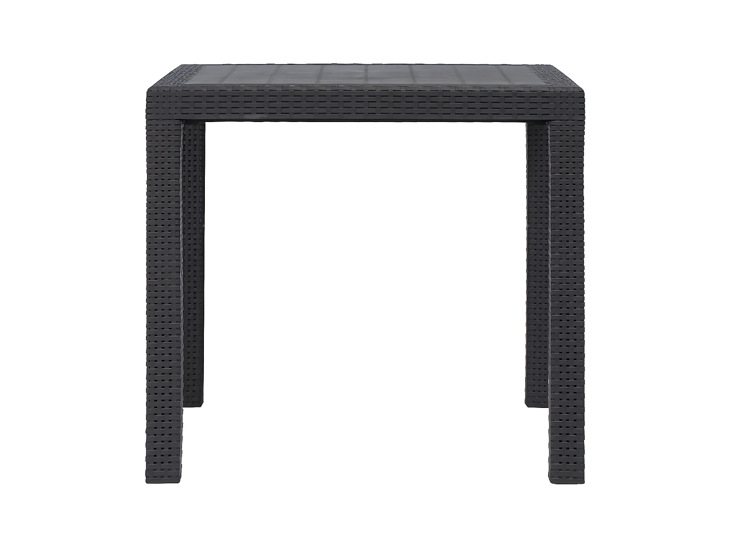 Celandor  Table de jardin Marron 79x79x72 cm Plastique Aspect de rotin