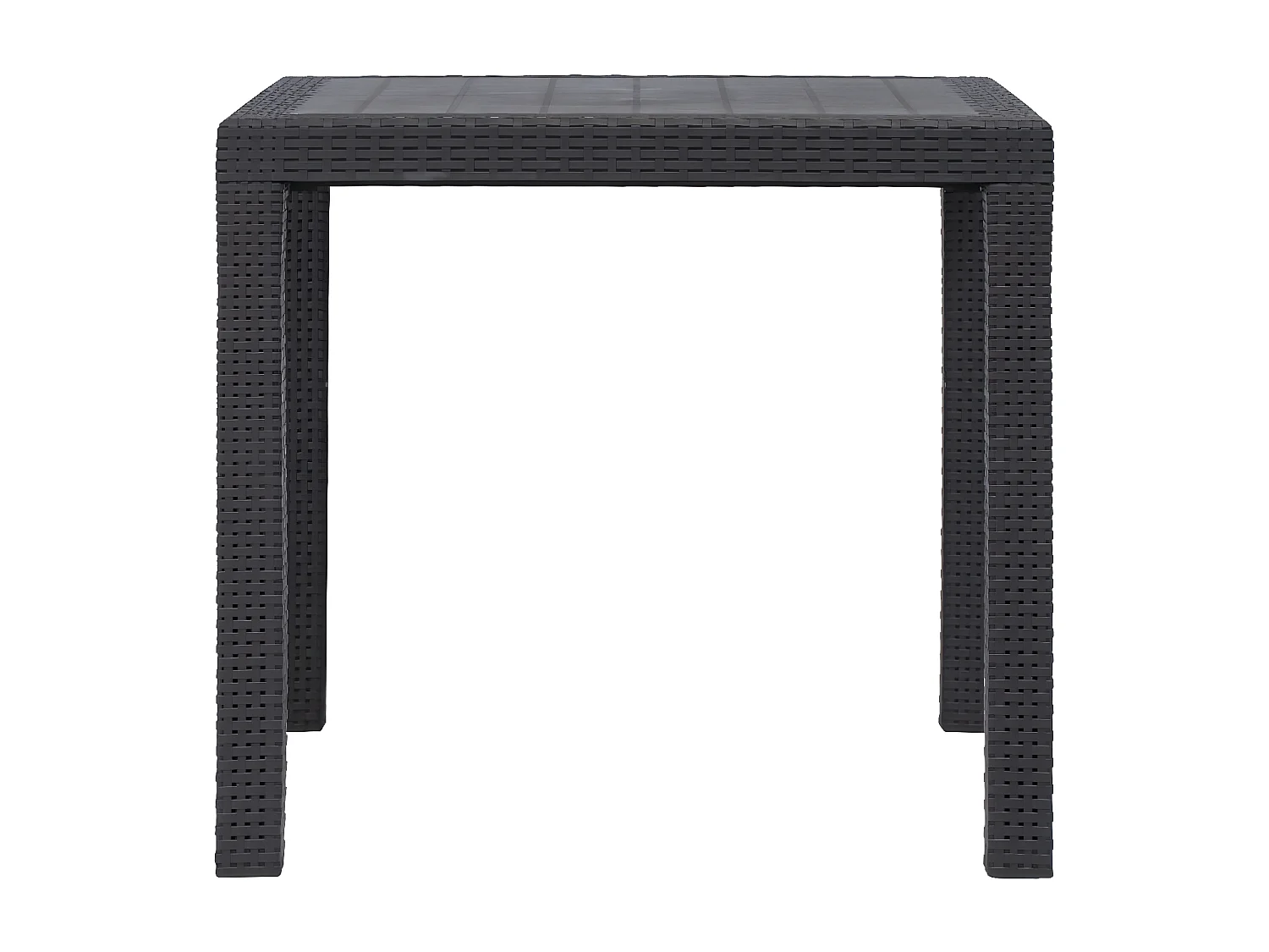 Celandor  Table de jardin Marron 79x79x72 cm Plastique Aspect de rotin