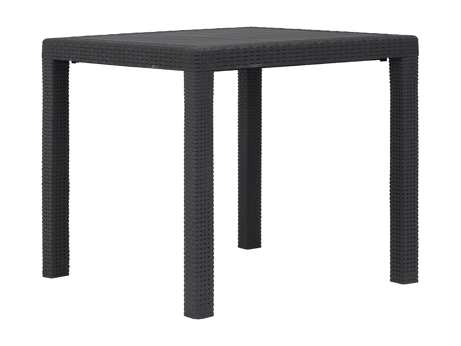 Celandor  Table de jardin Marron 79x79x72 cm Plastique Aspect de rotin