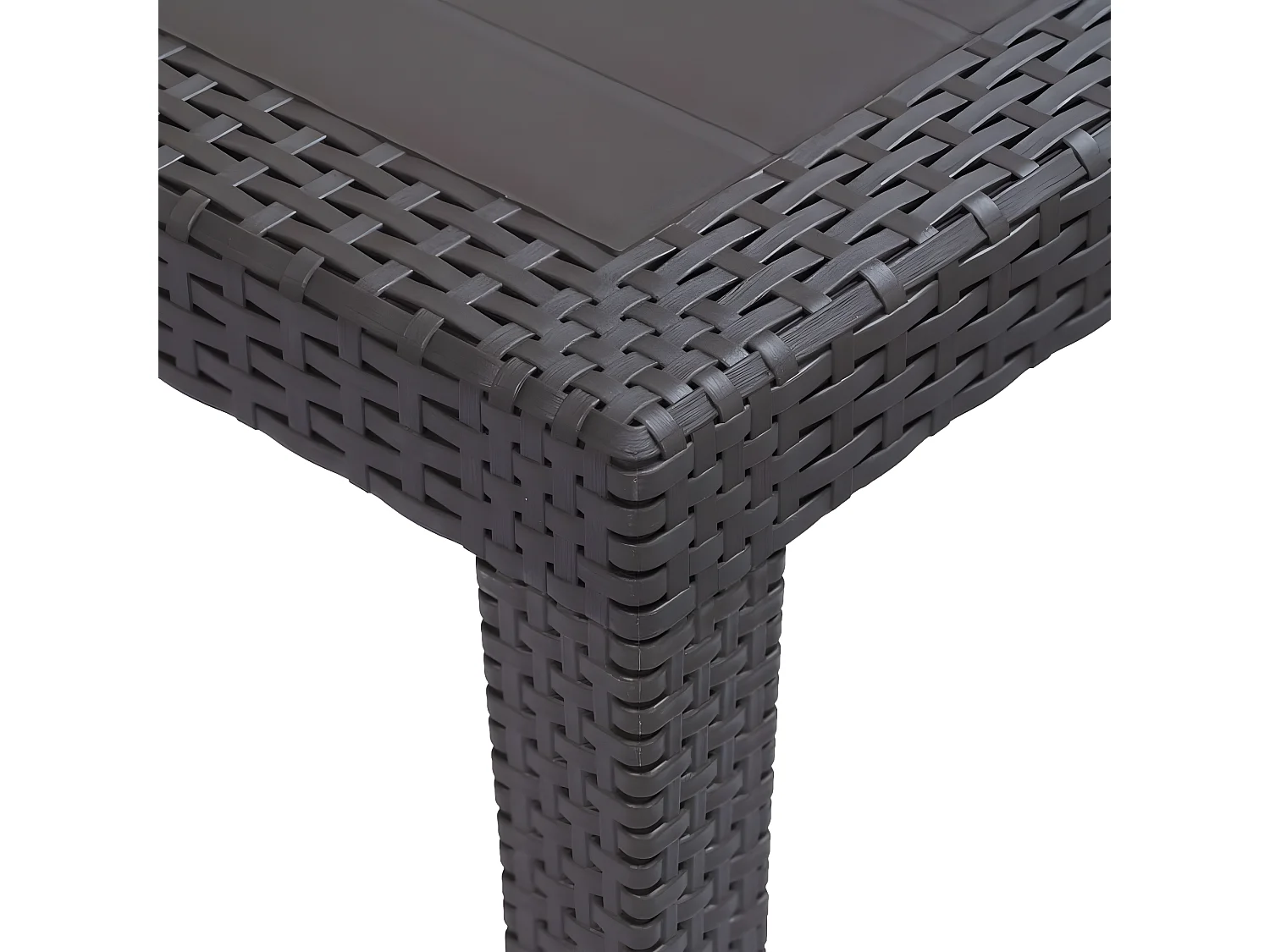 Celandor  Table de jardin Marron 79x79x72 cm Plastique Aspect de rotin