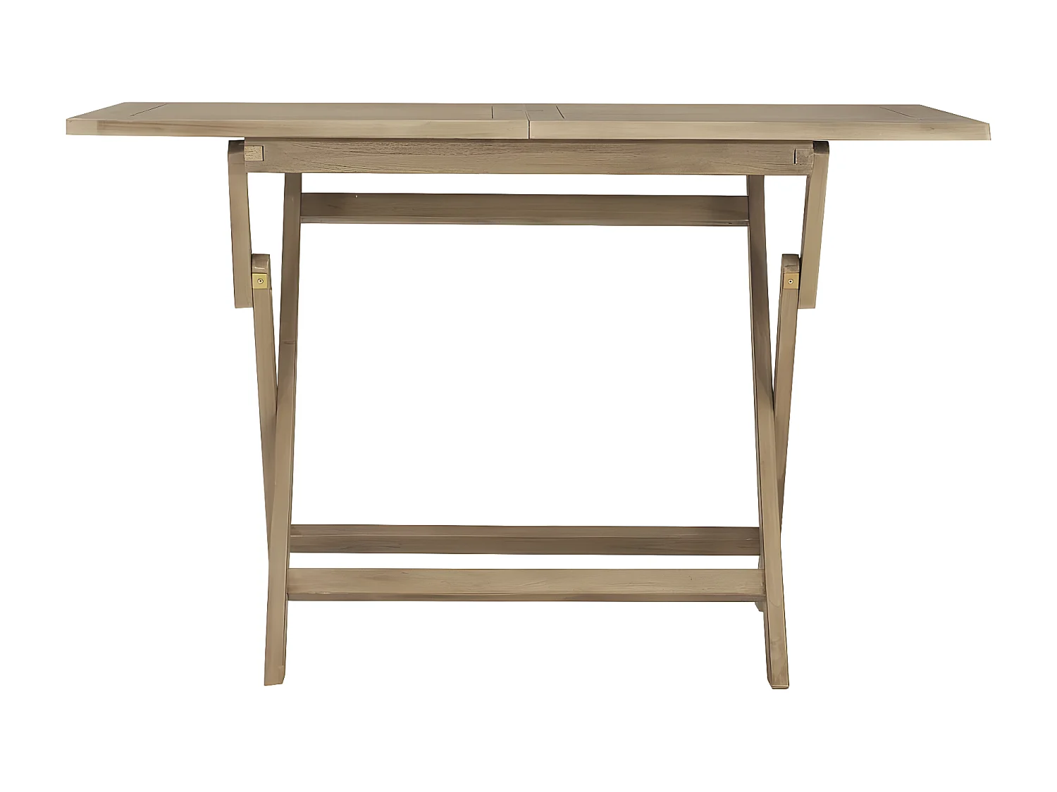 Warrenville  Gartentisch Klappbar Grau 120x70x75 cm Massivholz Teak