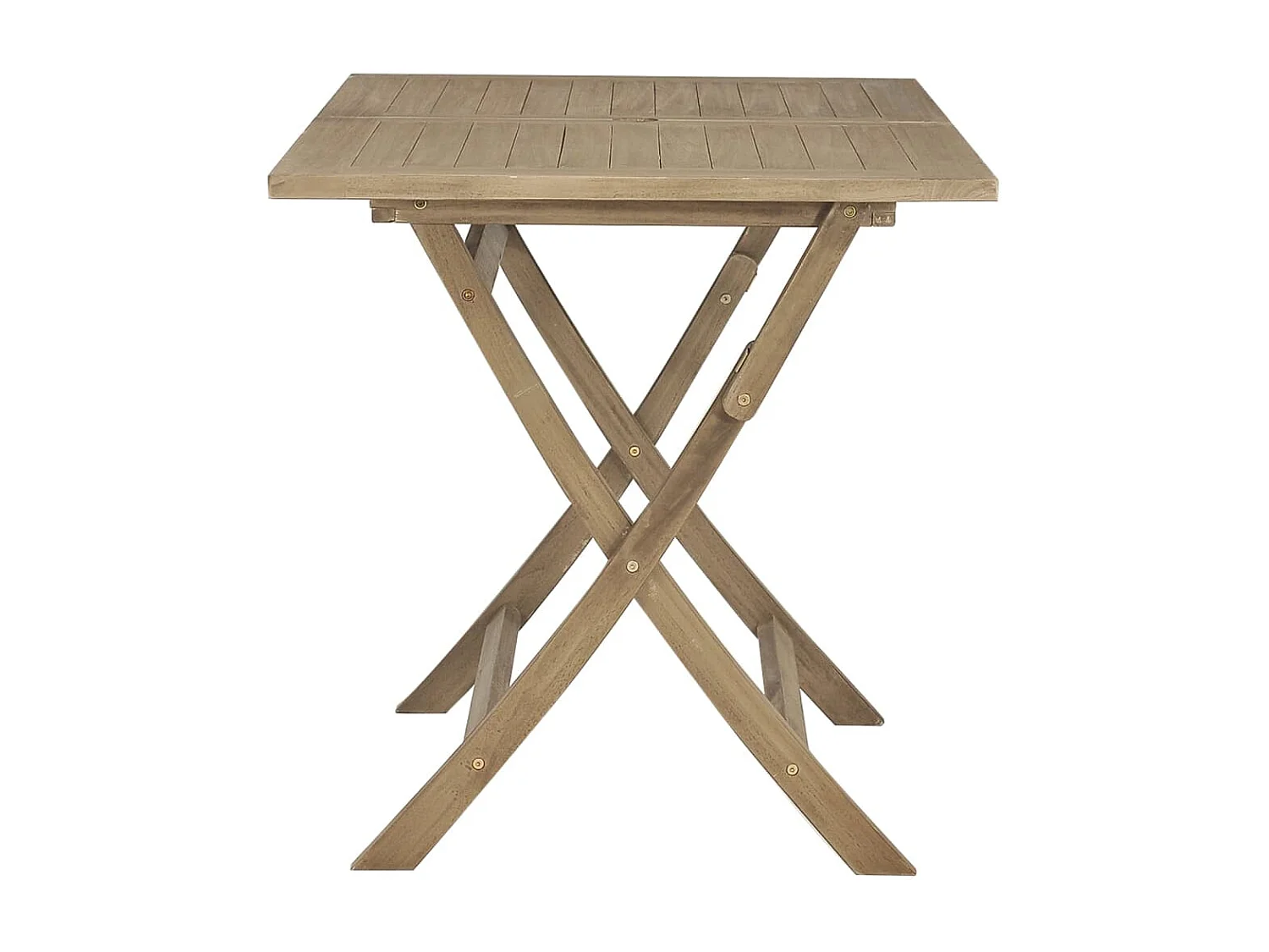 Warrenville  Gartentisch Klappbar Grau 120x70x75 cm Massivholz Teak