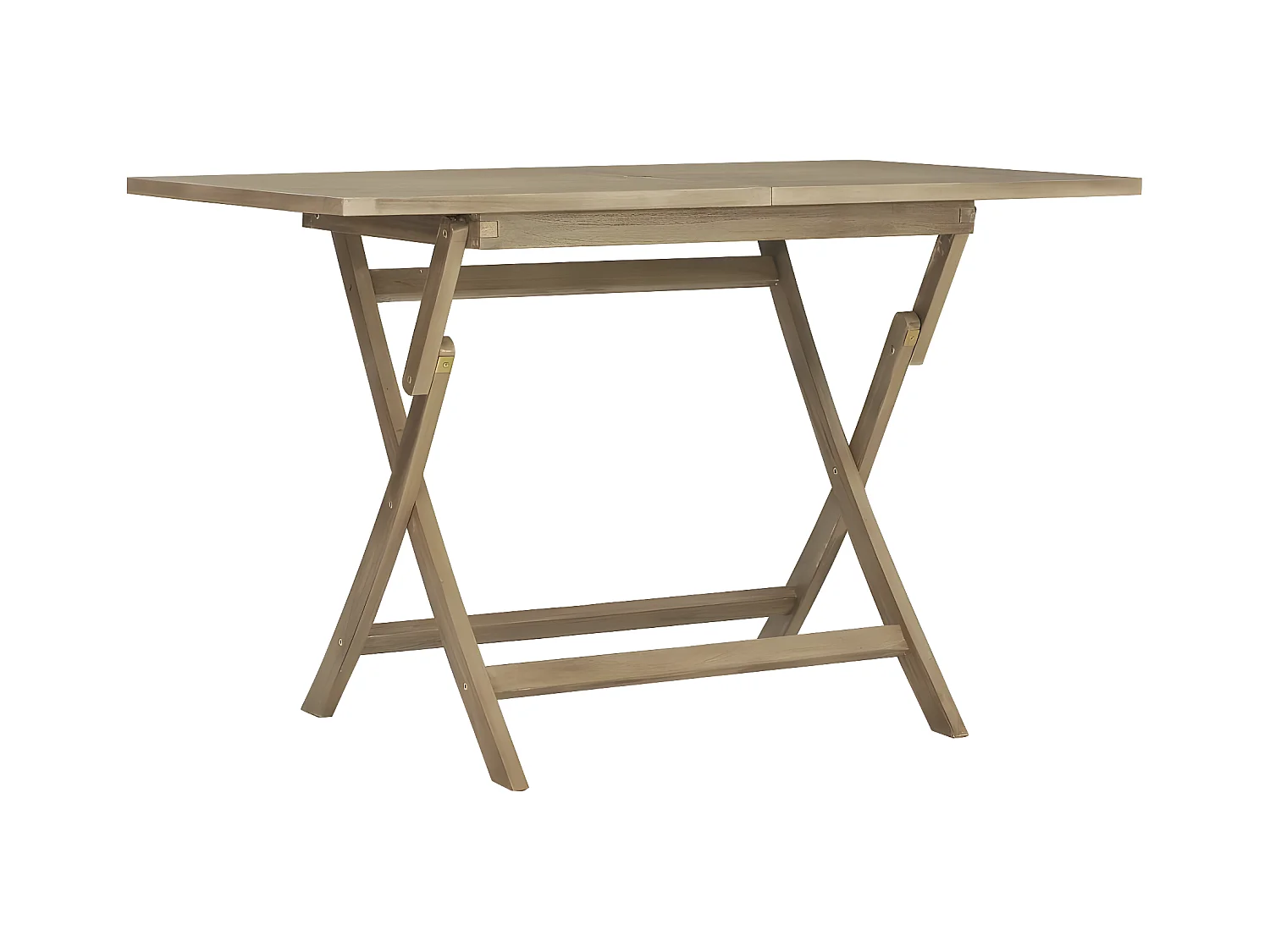 Warrenville  Tuintafel inklapbaar 120x70x75 cm massief teakhout grijs