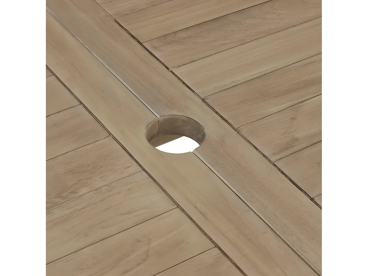 Warrenville  Table de jardin pliante gris 120x70x75 cm bois de teck solide