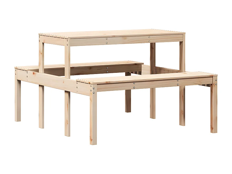 Horrin  Picknicktisch 110x134x75 cm Massivholz Kiefer