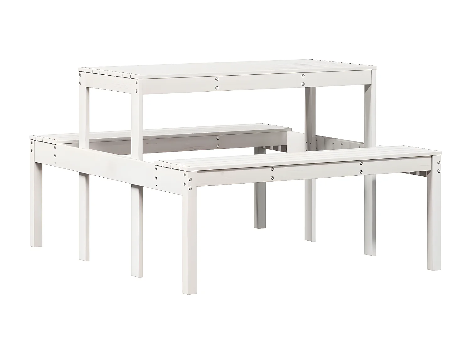 Horrin  Picknicktisch 110x134x75 cm Massivholz Kiefer