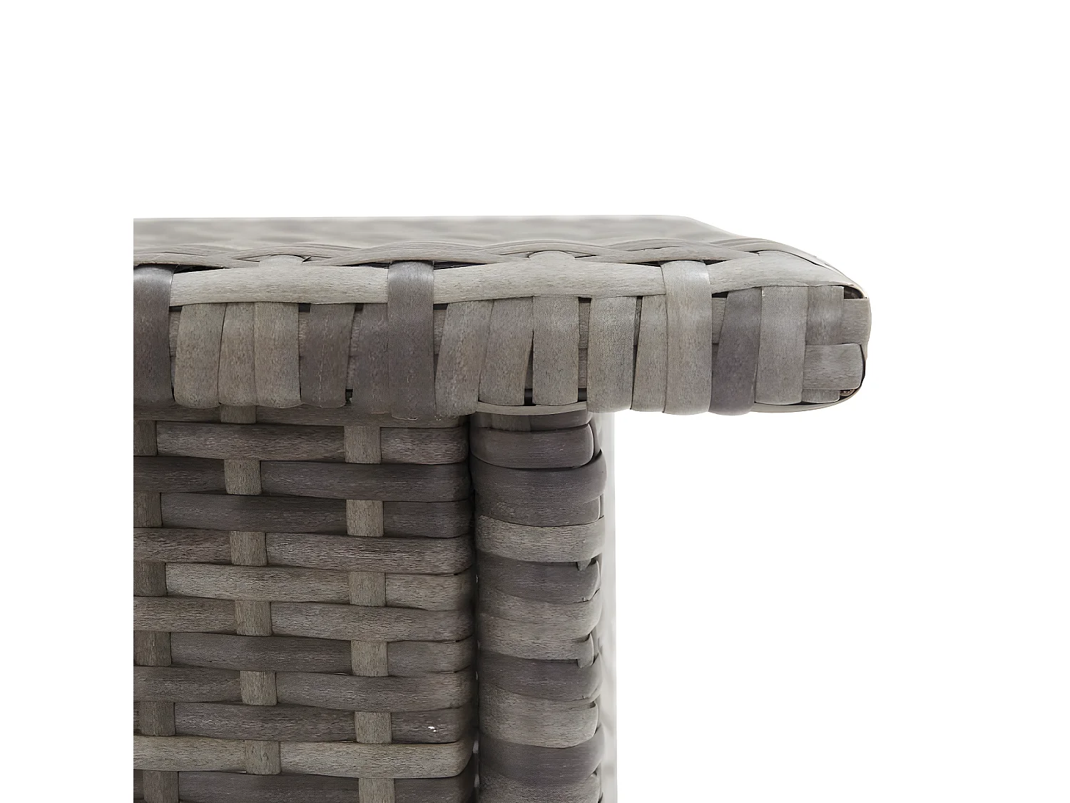 Thorvin  Theetafel 50x50x47 cm poly rattan grijs