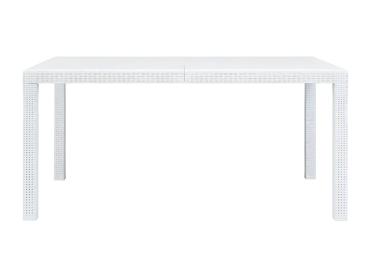 Celandor  Table de jardin Blanc 150x90x72 cm Plastique Aspect de rotin
