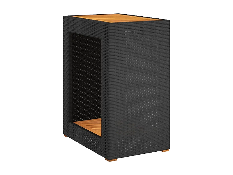 Kävlinge  Table d'appoint de jardin dessus en bois noir 60x40x75 cm