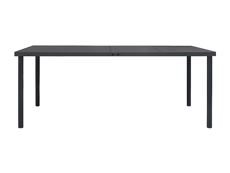 Brynlaug  Table à dîner d'extérieur Anthracite 190x90x74 cm Acier