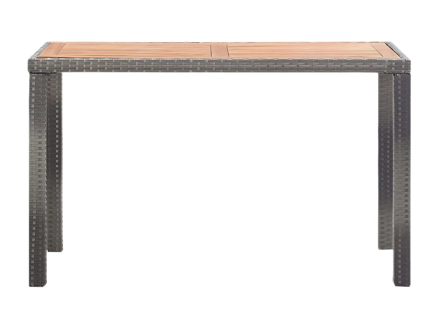 Aurora Marie  Table de jardin Anthracite et marron 123x60x74 cm Bois d'acacia