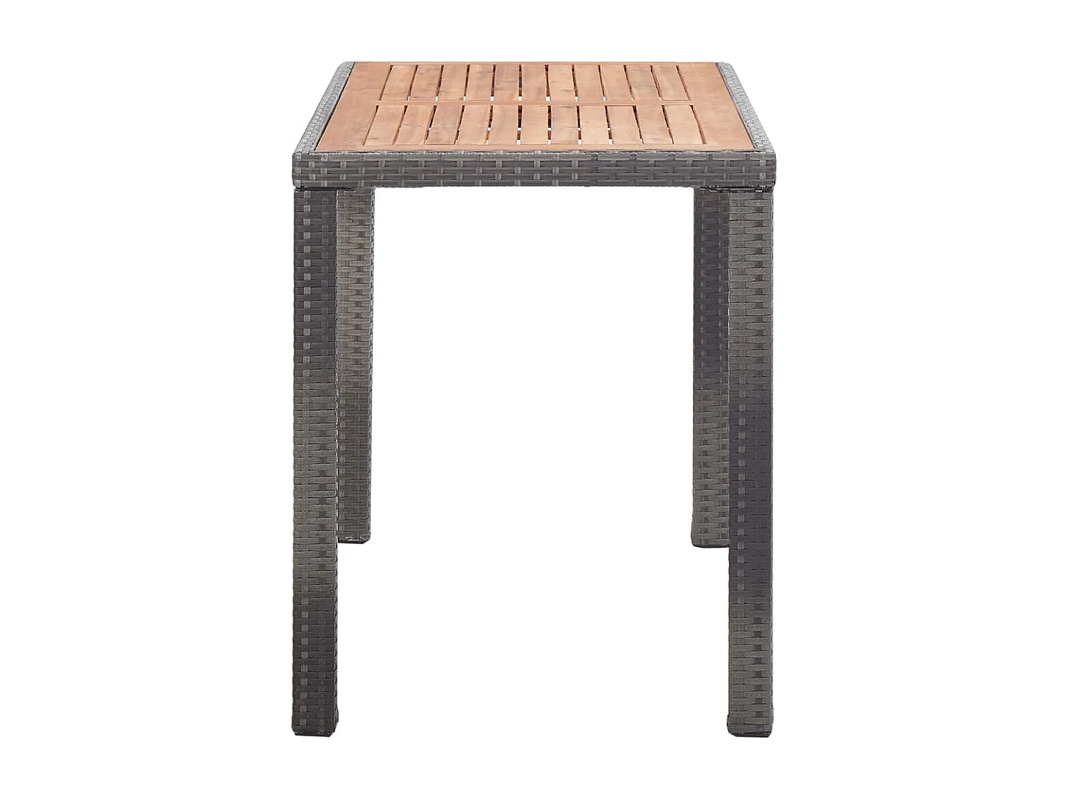 Aurora Marie  Table de jardin Anthracite et marron 123x60x74 cm Bois d'acacia