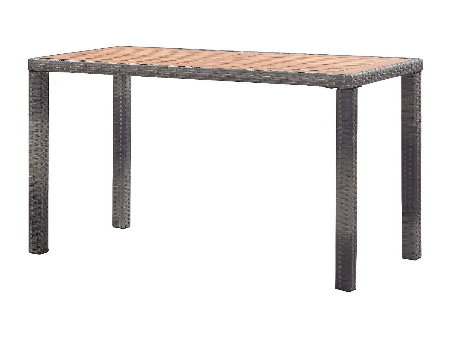 Aurora Marie  Table de jardin Anthracite et marron 123x60x74 cm Bois d'acacia