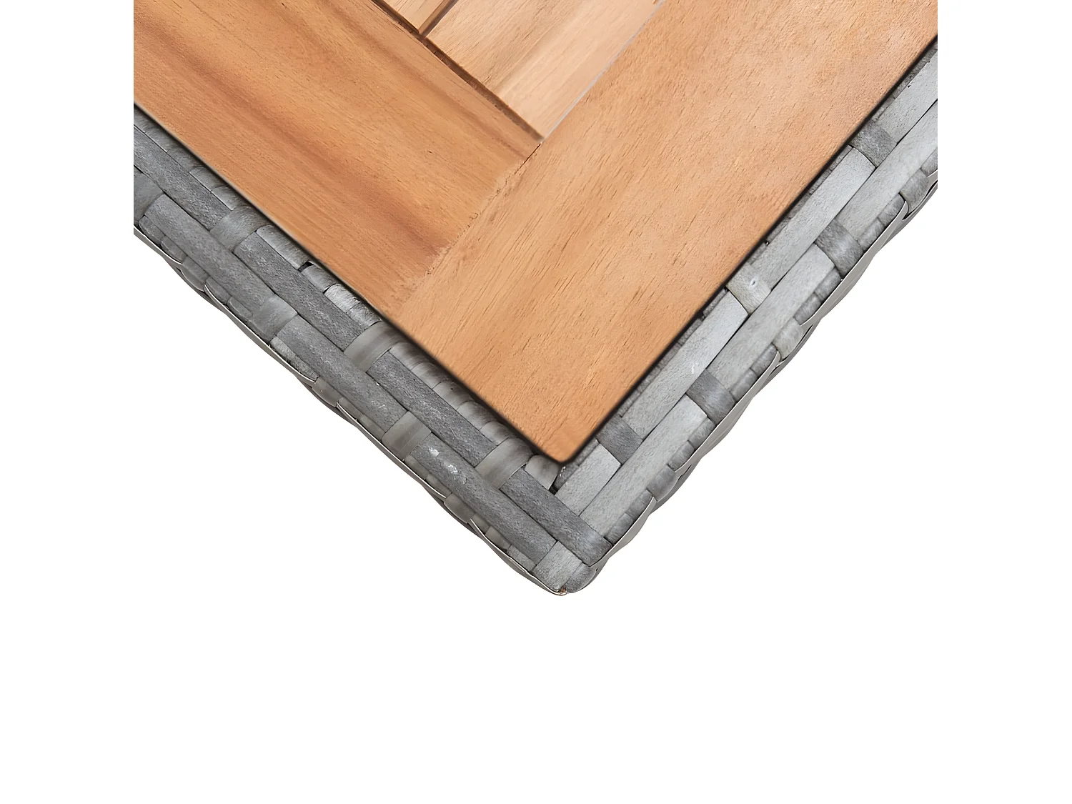 Aurora Marie  Table de jardin Anthracite et marron 123x60x74 cm Bois d'acacia