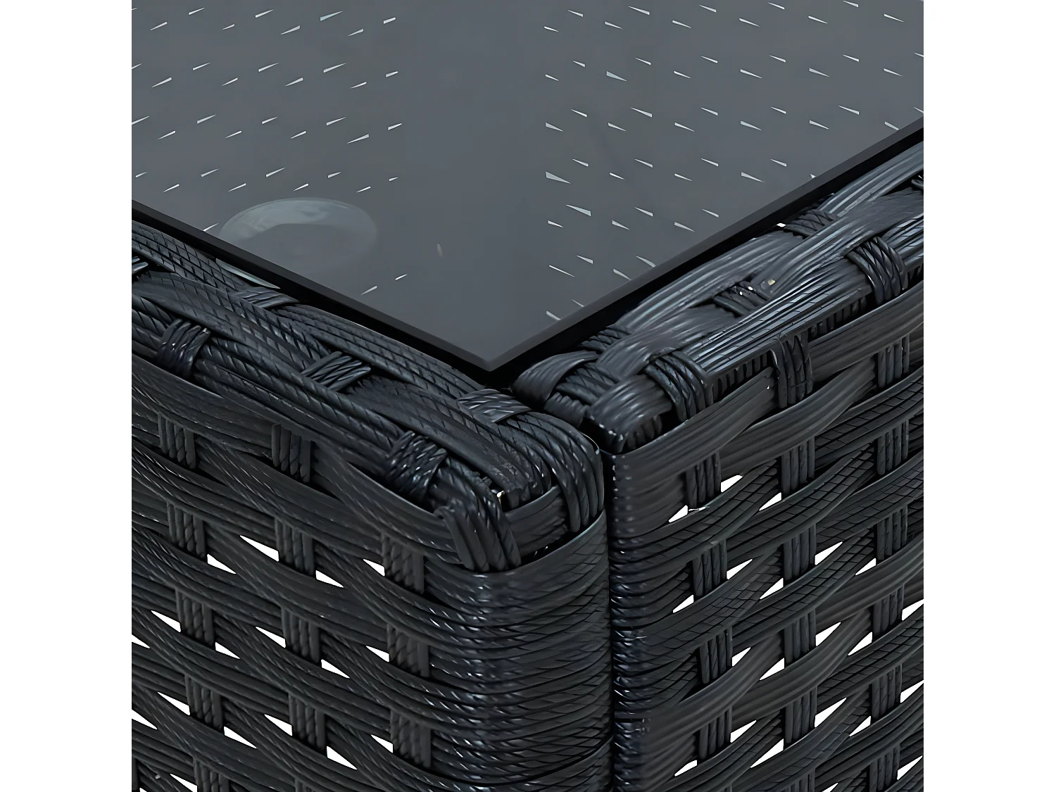 Emilie-Jean  Tuintafel 40x40x45 cm poly rattan zwart