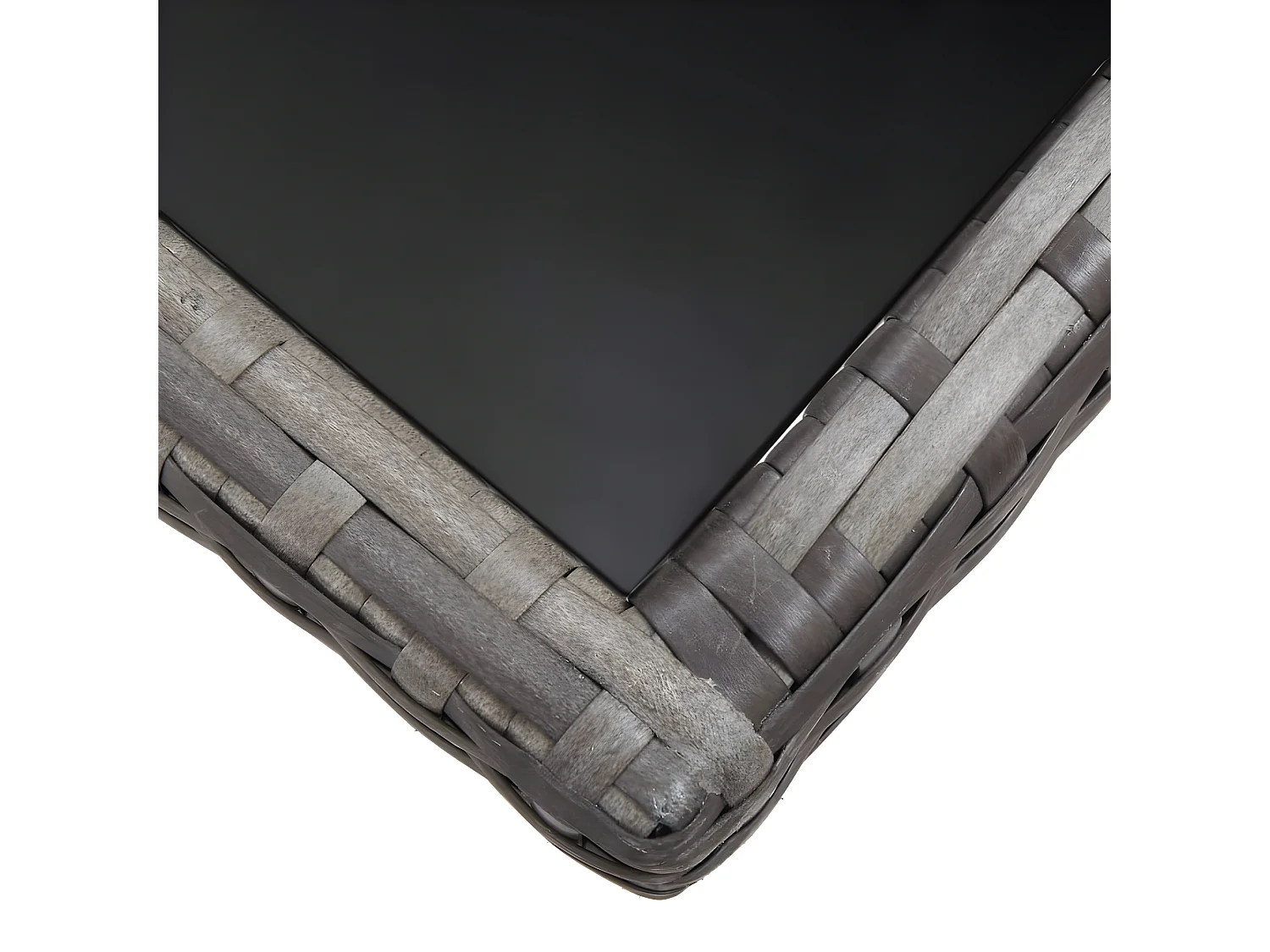 Prolenta Premium -  Gartentisch Grau 140 x 80 x 74 cm Poly Rattan