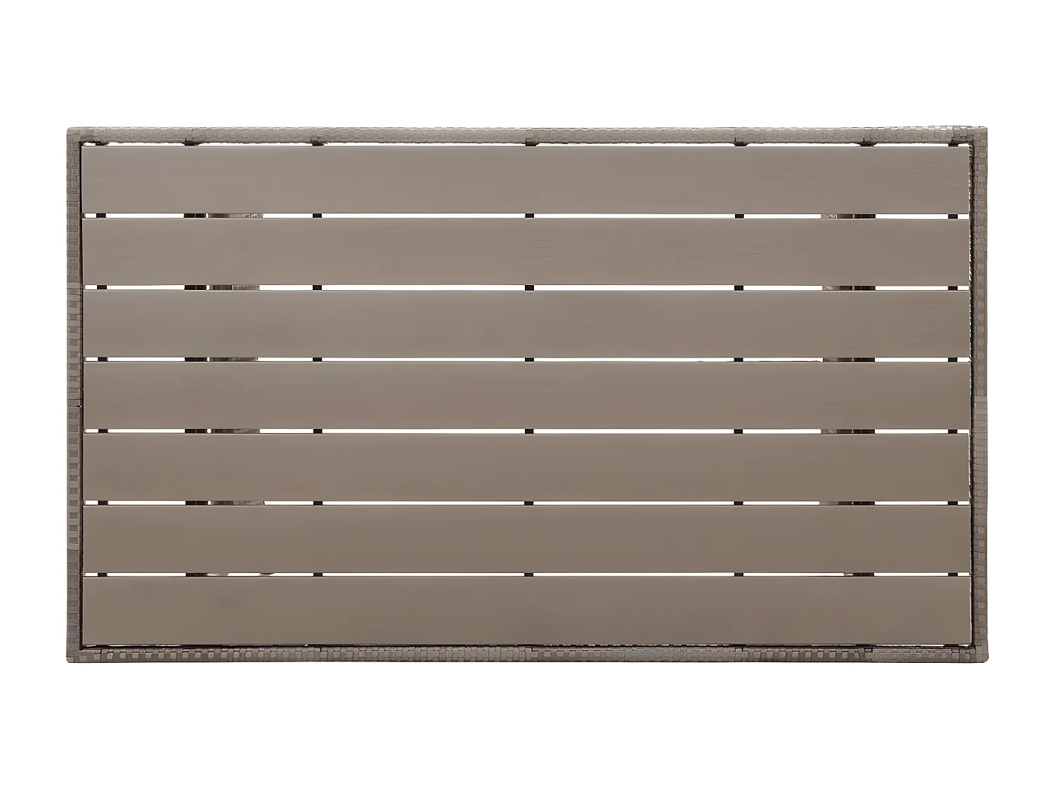 Claire-Marie-Élise  Table de jardin Gris 120x70x66 cm Résine tressée