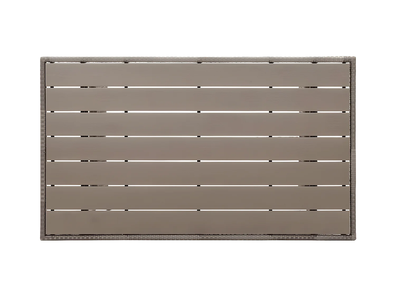 Claire-Marie-Élise  Table de jardin Gris 120x70x66 cm Résine tressée
