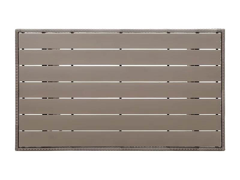 Claire-Marie-Élise  Table de jardin Gris 120x70x66 cm Résine tressée