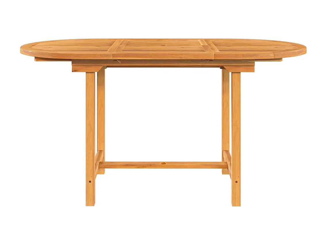 Sylanor  Table extensible de jardin 110-160x80x75 cm bois de teck solide