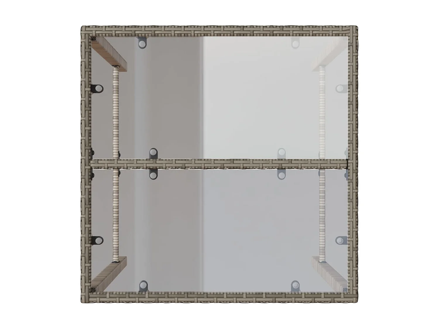 Village Green-Green Ridge  Table de bar d’extérieur gris 70x70x110 cm poly rotin