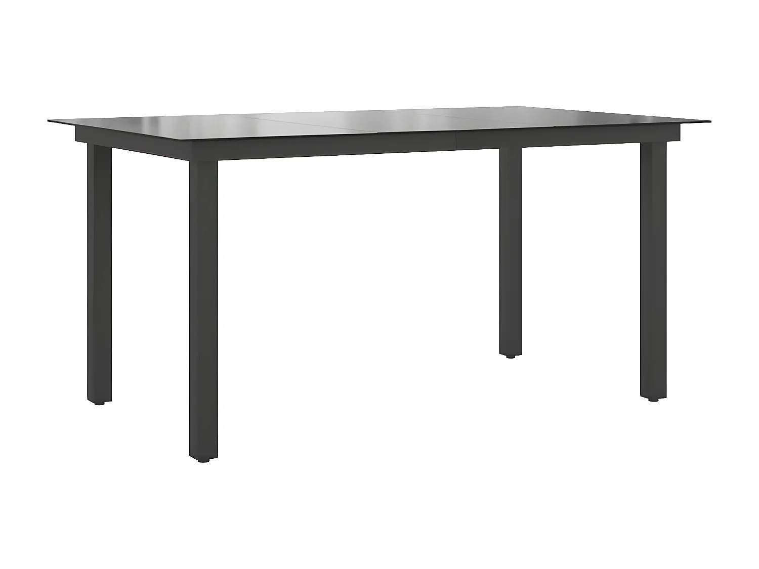 Xendel  Tuintafel 150x90x74 cm aluminium en glas zwart