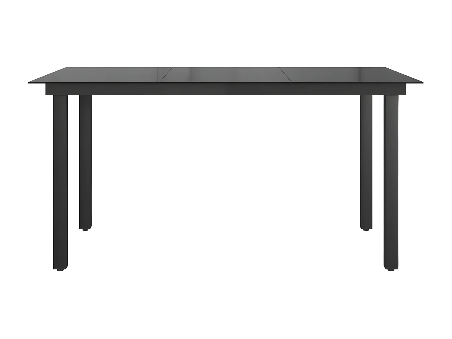 Xendel  Table de jardin Noir 150x90x74 cm Aluminium et verre