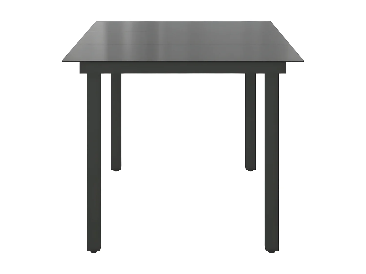 Xendel  Table de jardin Noir 150x90x74 cm Aluminium et verre