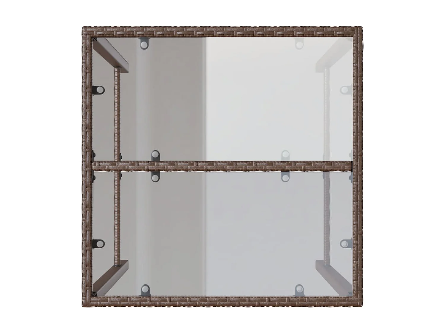 Village Green-Green Ridge  Garten-Bartisch Braun 70x70x110 cm Poly Rattan